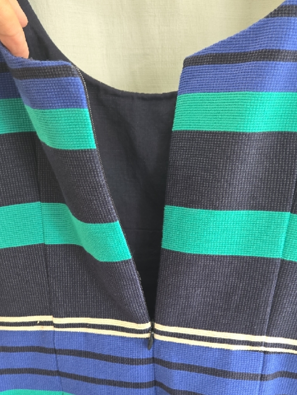 LOFT Heavy Knit Striped Sleeveless Dress – Size 6, Like New - Picture 10 of 11